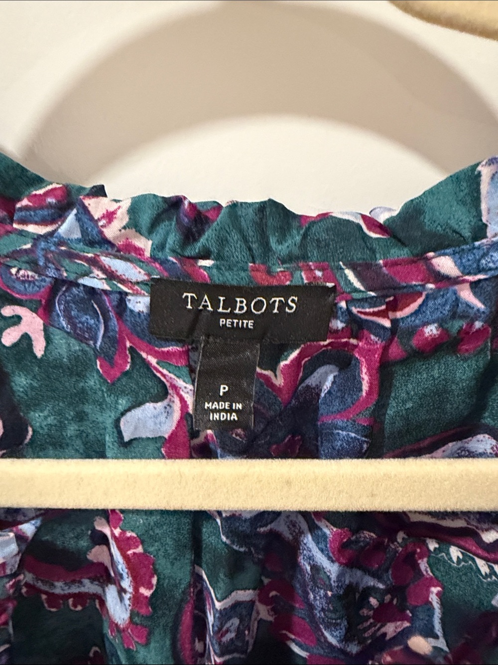 Talbots Ruffle Top - Picadilly Paisley - Picture 2 of 5